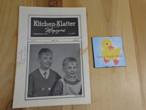 Kitchen Klatter Magazine April 1971 Sewing Aprons Eternal Life Eternal Joy  - Picture 1 of 10