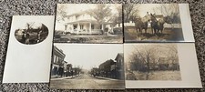 5 1910-20's era Wellman Iowa Real photo postcards RPPC Street Grant Miller Home 