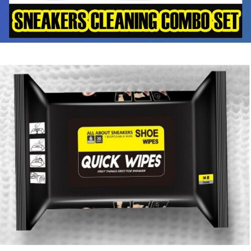 Quick Shoes Cleaning Kit Sneaker Tool Cleaner Spray Combot Set Brush Towel Wipes - Bild 4 von 5