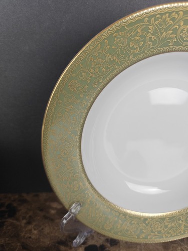 11er Set Sango China Versailles Suppe Nudelschalen 8-1/2 Zoll Gold & Grün Borte Japan - Bild 3 von 11