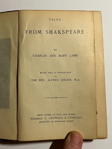 Tales from Shakespeare Book by Charles and Mary Lamb 1899 Thomas Y. Crowell NY - Picture 4 of 7