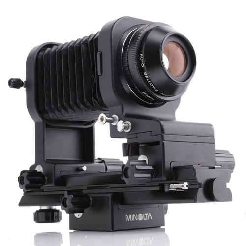 TESTED Minolta Auto Bellows III SWING TILT + shift 100mm f4 Macro ROKKOR-X