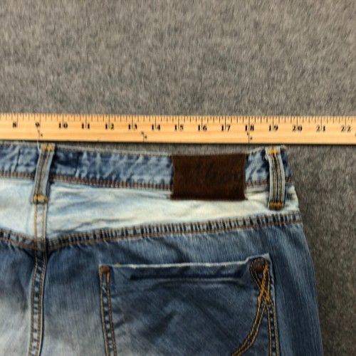 AKOO Jeans Mens 40 Light Wash Stretch Fit Denim Distressed Hip Hop Streetwear - Picture 15 of 16