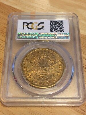 1867-S $20 PCGS XF45 Liberty Double Eagle Gold Coin eyeclean very