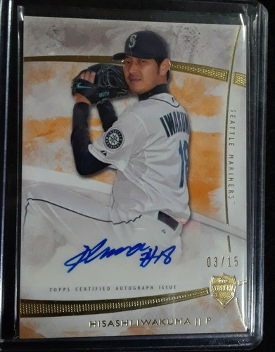 2014 Topps Supreme "HISASHI IWAKUMA" handsignierte Karte #'d 03/15 - Bild 1 von 3