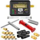 Satfinder Satelliten Sat Finder Abisolierer Stecker TV LED Anzeige Camping 4K HD