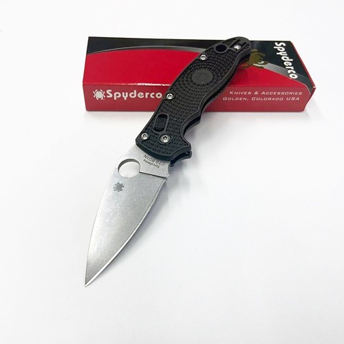*Classic Spyderco C101BK2 Manix 2 FRCP Black Folding Knife - CTS BD1N* - Picture 2 of 8