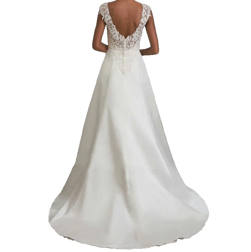 Vestidos de novia encaje blanco poliéster