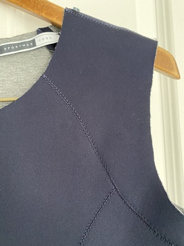 Vestido Maxmara Max Sport Ponte Buceo Azul Marino Talla L - Imagen 3 de 9