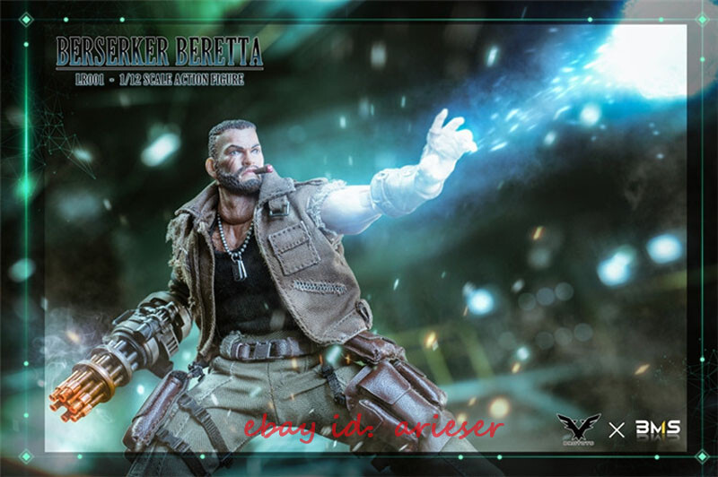 ゲームキャラクター 1/12 BERSERKER BERETTA BROTOYS X BMS 1/12 Berserker Beretta Male Action Figure