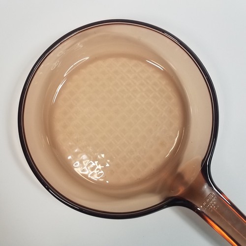 Vintage Vision Ware Amber 7" Skillet Fry Pan Waffle Bottom Corning Ware France - Picture 5 of 7