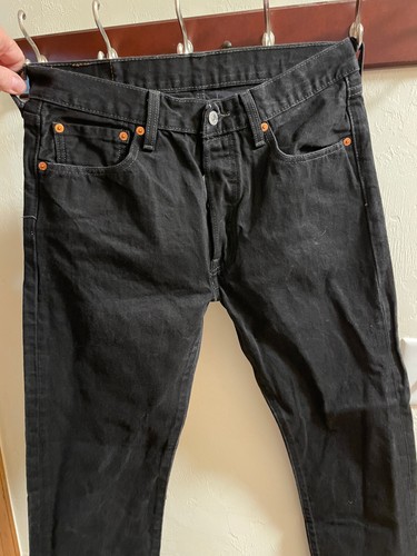 Jeans Levis para hombre 32x32 se adapta a 32x31 501 pierna recta botón mosca vaquero occidental C6 - Imagen 6 de 10