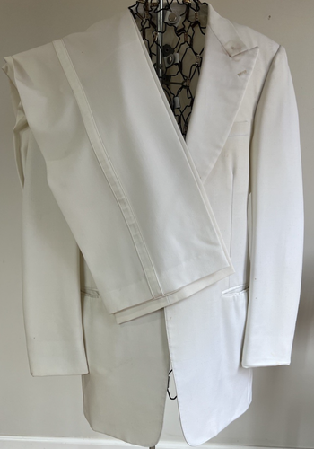 Dynasty Collection TUXEDO VTG 80’s White 2 Pc. 41 L Pants 36" X 30" - 第 2/13 張圖片