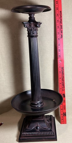 Vtg Metal Pillar Candleholder Greek Roman Column Design Bronze Color 21”-  5 Lbs - Picture 11 of 12
