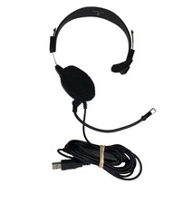 Andrea NC-181 Black Headband Headsets With Mute Button Call Centers Office