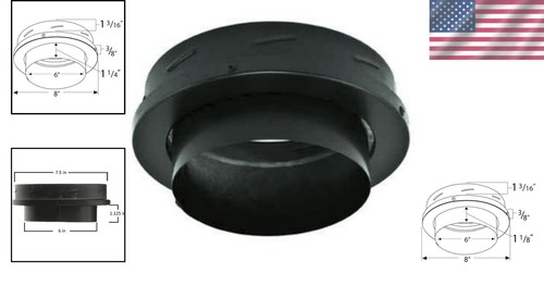 Galvalume 9458 Abschlusskragen mit Adapter - effizientes 6" Schornsteinzubehör - Bild 2 von 6