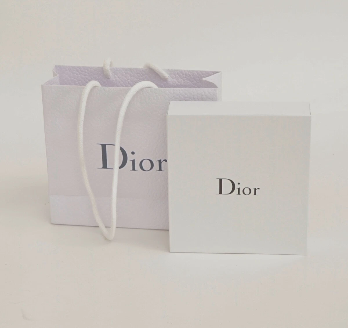 Sac cadeau shopping en papier galets texture Dior avec boîte cadeau 5,5''  NEUF