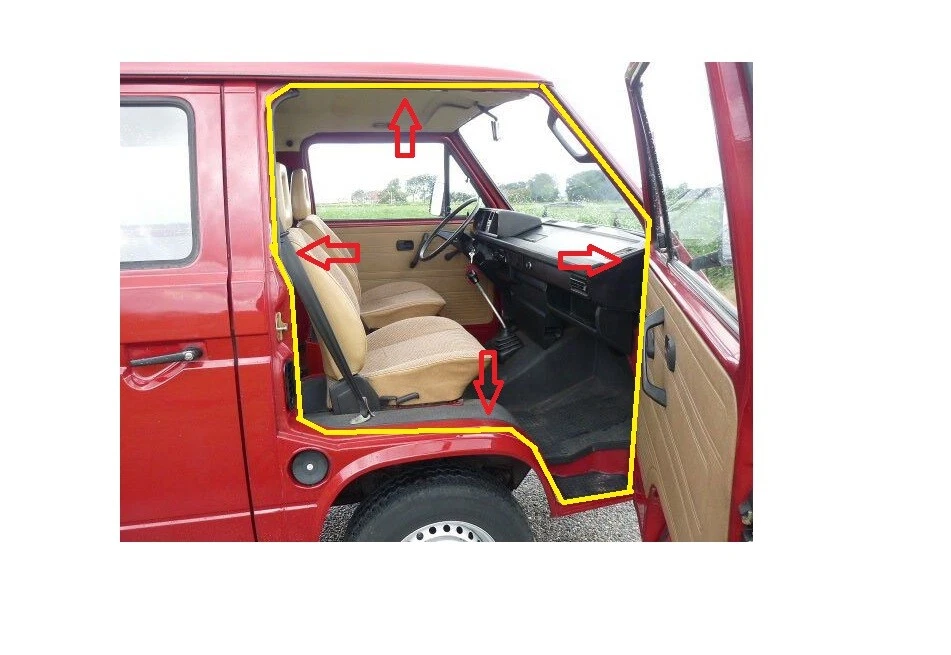 für VW T3 Dichtung 2x Türdichtung 1x Schiebetürdichtung 1x Heckklappendichtung - Bild 4 von 4