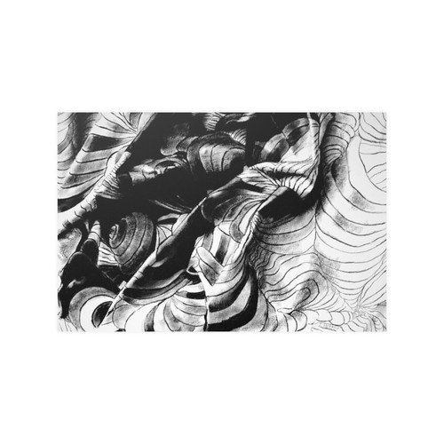 Folding Structure III - Satin Poster Print, Wall Art, Charcoal, Abstract  - Picture 8 of 8