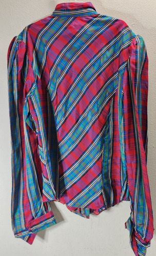 Robyns Nest Shirt Women's Multicolor Plaid Size 9 Button-Up Preppy Casual Work - Picture 6 of 7