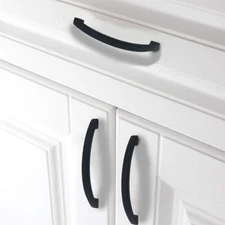 Glide Handles *Matte Black* Kitchen Bath Cabinet Pull Knob Modern 128mm CC