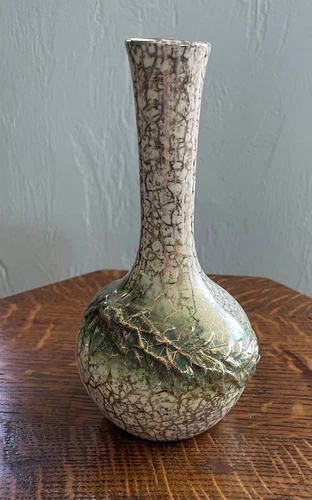 McCoy Pottery Grecian 24 Carat Gold Glided Glaze Bud Vase