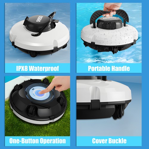 KOSGHO Cordless Robotic Pool Cleaner: 120Min Runtime & Strong Suction - Picture 8 of 8