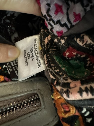 Bolso Bandolera Free People Boho Hippie Patchwork Bordado y Cuentas Cuero - Imagen 19 de 24