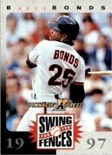 Barry Bonds 1997 Pinnacle X-Press Swing for the Fences Game Card #10