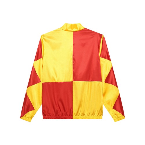 Mens Horse Race Costume Satin Jackets Contrast Checkerboard Horse Rider Coat - Picture 9 of 47