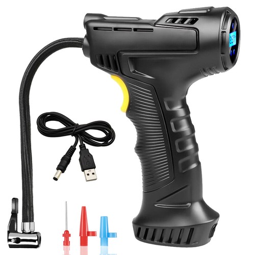 Cordless Digital Car Tire Inflator USB Rechargeable Tire Air Compressor Pump LCD - Picture 1 of 24