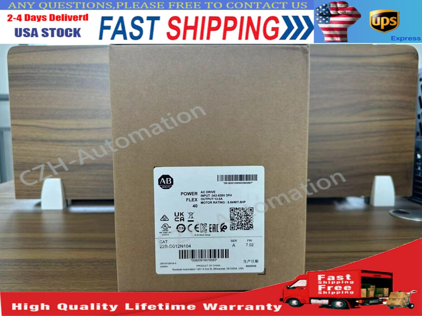 NEW Sealed AB 22B-D012N104 PowerFlex 40 5.5 kW 7.5 HP AC Drive US Free Tax