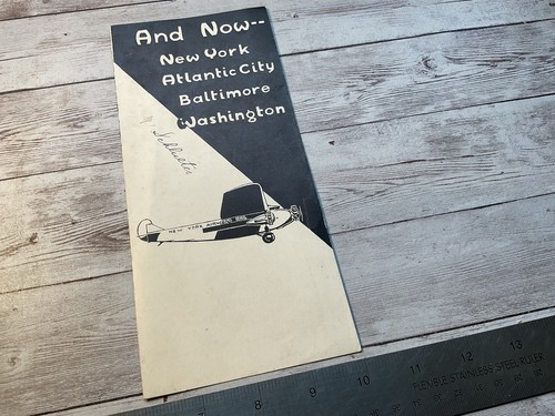 ORIGINAL 20ER JAHRE ? NY NEW YORK AIRWAYS INKL. FLUGGESELLSCHAFT BROSCHÜRE PAN AM NEUE ROUTEN