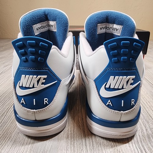 Nike Air Jordan 4 Retro Military Blue/White Mens Size 9.5 FV5029-141 - Picture 4 of 8
