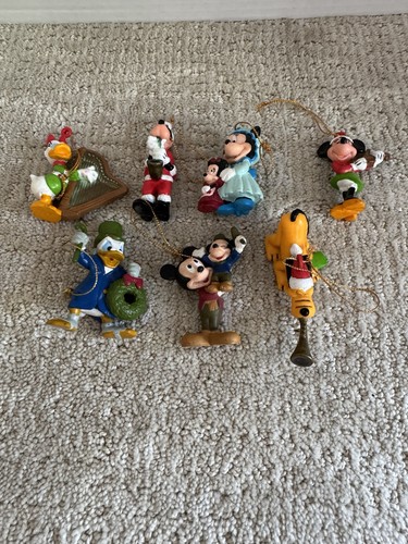 7 Miniature Disney Holiday Christmas Ornaments Donald Duck Mini Mickey Goofy - Picture 4 of 6