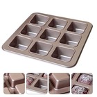1Pc Carbon Steel Cake Mould Non-stick Bread Cake 9-grid Square Baking Tray