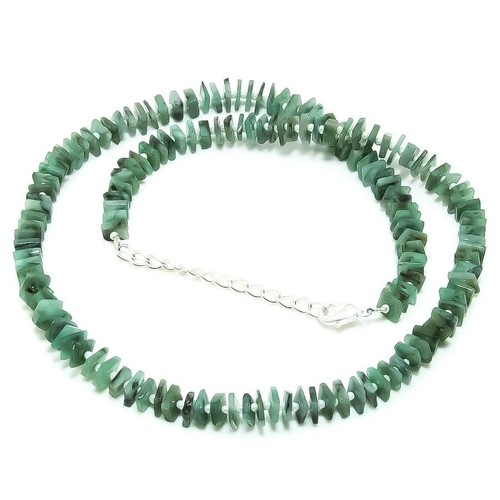 Emerald Stone 925 Sterling Silver Sister New Beaded Engagement Handmade Necklace - Picture 5 of 6