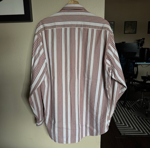 Y2K Vintage Tommy Hilfiger Red Striped Crest Old Money Prep Shirt Men’s Medium - Bild 3 von 3