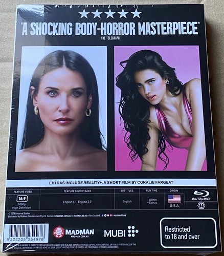 The Substance Blu Ray Horror NEW & SEALED Slipcover Demi Moore R18 Qualley Quaid - Picture 3 of 3