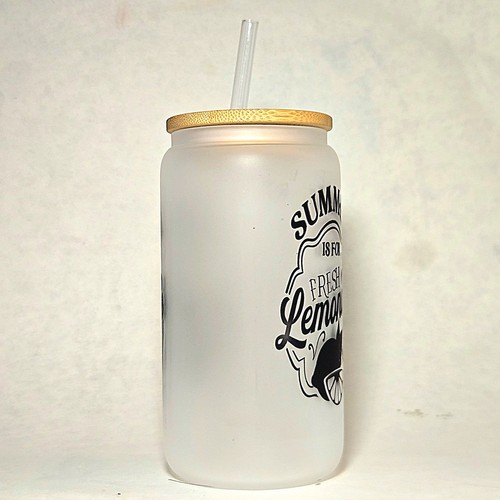 Bromas de café hechas a mano verano es para vaso de lata de vidrio de limonada fresca - Imagen 7 de 8