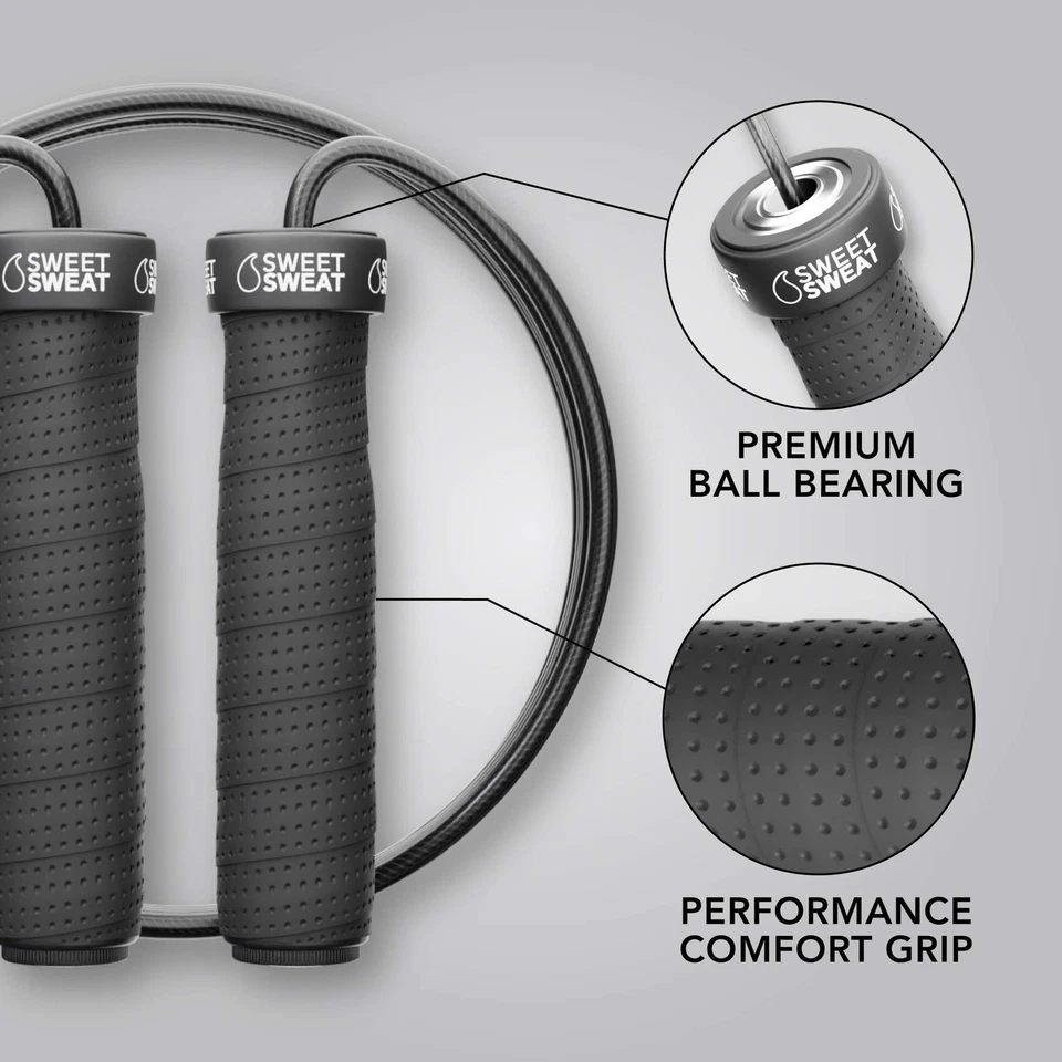 Cuerda de salto de rendimiento de 10 pies de longitud ajustable sin enredos fitness entrenamiento de velocidad Foto 2 de 3