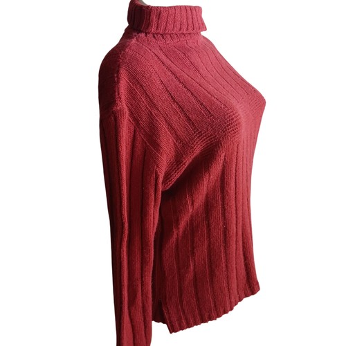 Vintage Medium Damen Rollkragen Pullover 70er Jahre rostrot Rippstrick Velma - Bild 3 von 6
