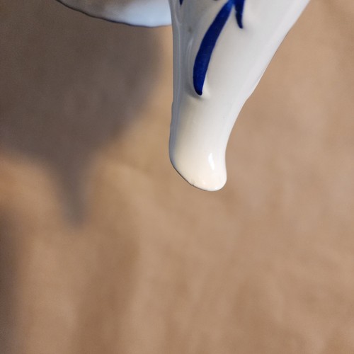 Vintage Ellgreave England Ironstone Floral Teekanne 591 blau weiß bunt Keramik  - Bild 24 von 24