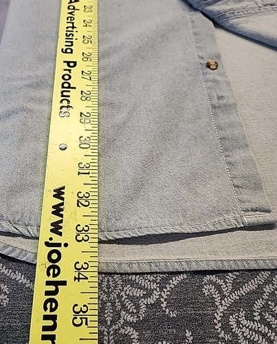 Vintage Disney Store Denim Langarm Hemd mit Knöpfen Erwachsene XL bestickt Mickey Logo - Bild 9 von 9