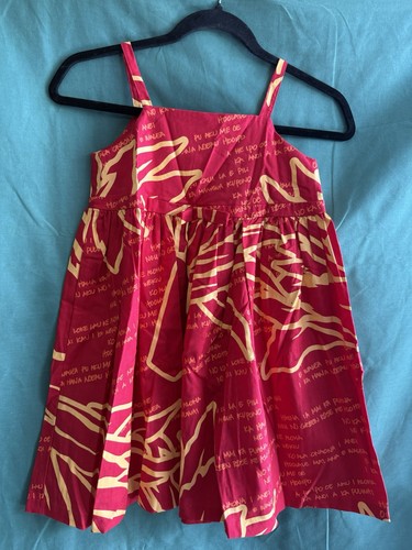 Sig Zane Olelo Little Girls RedYellow Dress sz. 6 Hawaiian Print Artist - Picture 6 of 7