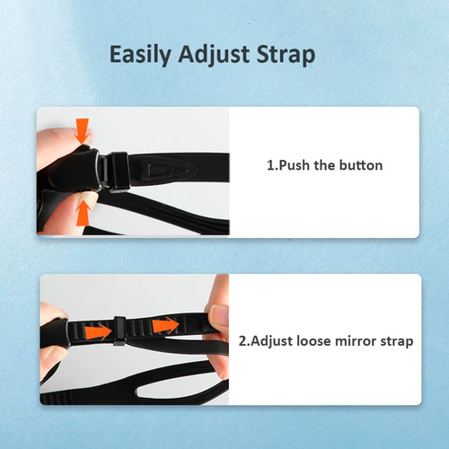 Large Frame Swimming Goggles Anti-Fog Waterproof Men Women Pool Beach Silicone - Bild 4 von 18