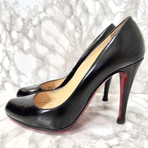 Zapatos de salón Christian Louboutin de cuero negro talla 38,5 EE. UU. aproximadamente 8,5 para mujer - Imagen 13 de 24