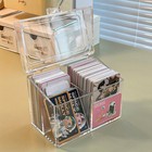 Transparent Acrylic Card Storage Box Holds 400 Postcards 12x10.5cm Display~R