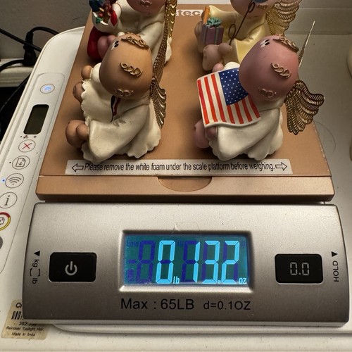 4 Vintage 2001 Kirk Kritters Engel Wangen Figuren Geburtstag patriotisch Weihnachten EUC - Bild 12 von 12