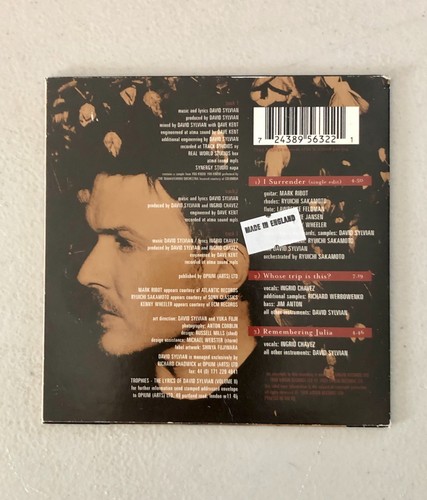 David Sylvian I Surrender CD with Sleeve - Imagen 8 de 8